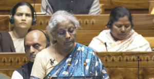 Nirmala Sitharaman presenting Union Budget 2024