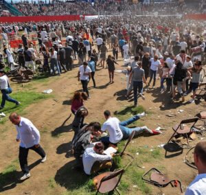 Stampede in which people got injured
