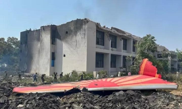 The building that bore the brunt of Air India crash