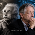 Geoffrey Hinton and Albert Einstein linked to the rise of artificial intelligence and concerns over threats to humanity