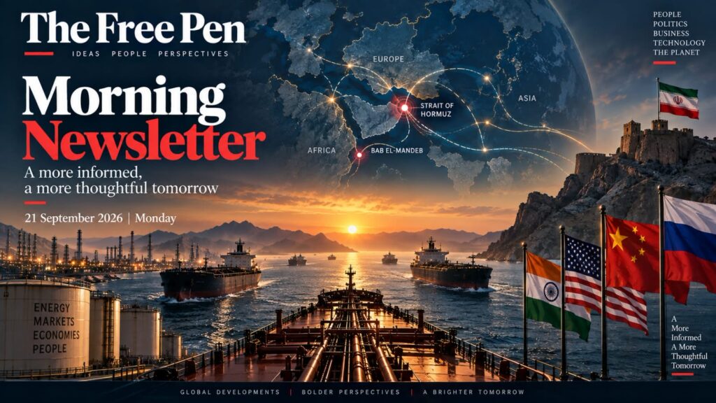 The latest TFP Newsletter edition, which highlights the key overnight developments for India, geopolitics, business, and technology.